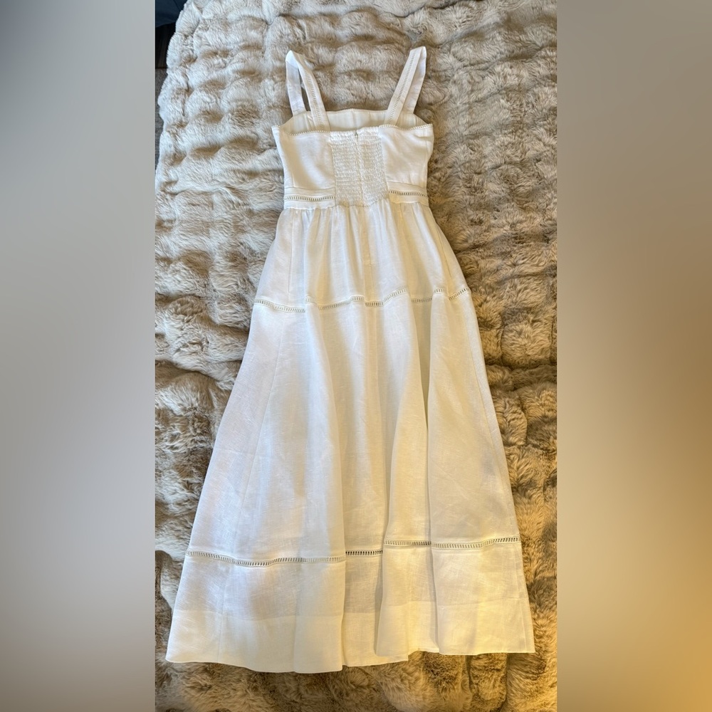 Reformation Everett Linen Dress in White. Brand new without tags,  never worn. - Picture 11 of 16